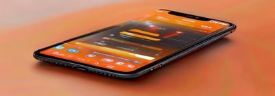 手机端视频下载教程配图，Android手机屏幕显示ADM下载管理器界面，橙色进度条清晰可见
